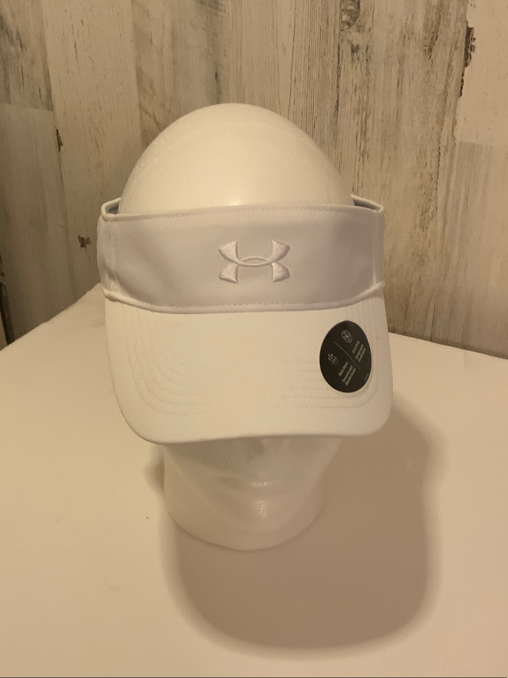 Under Armour White Athletic Visor with Embroidered Logo